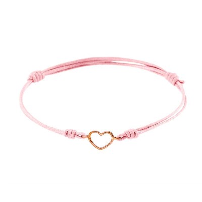 Bracciale cordino cuore 0,3gr [745d3b38]