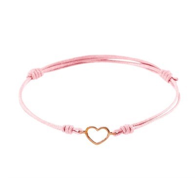 Bracciale cordino cuore 0,3gr [745d3b38]