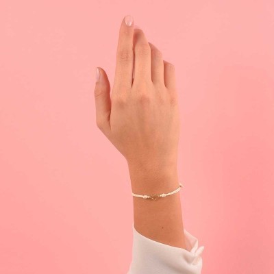Bracciale cordino cuore 0,3gr [745d3b38]