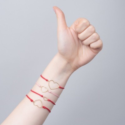 Bracciale cordino cuore 0,3gr [1a66b931]