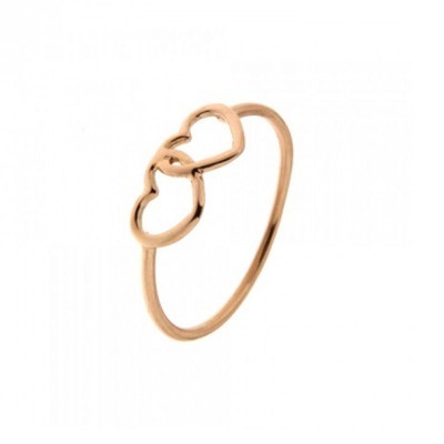 Anello cuori filo intrecciati oro 18kt [facf08d9]