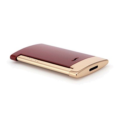 Accendino Slim rosso finitura dorata [62c96d3f]