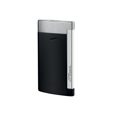 Accendino Slim 7 Nero e Cromo Spazzolato [993248eb]