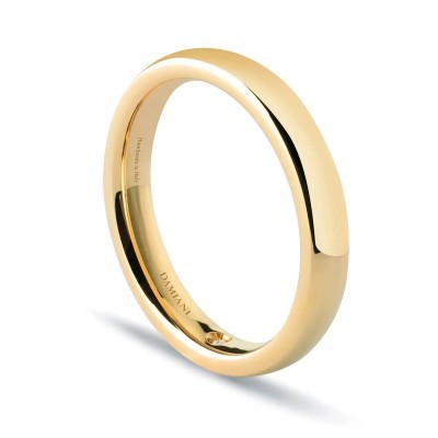 Fede nuziale in oro giallo con diamante [f43085ed]