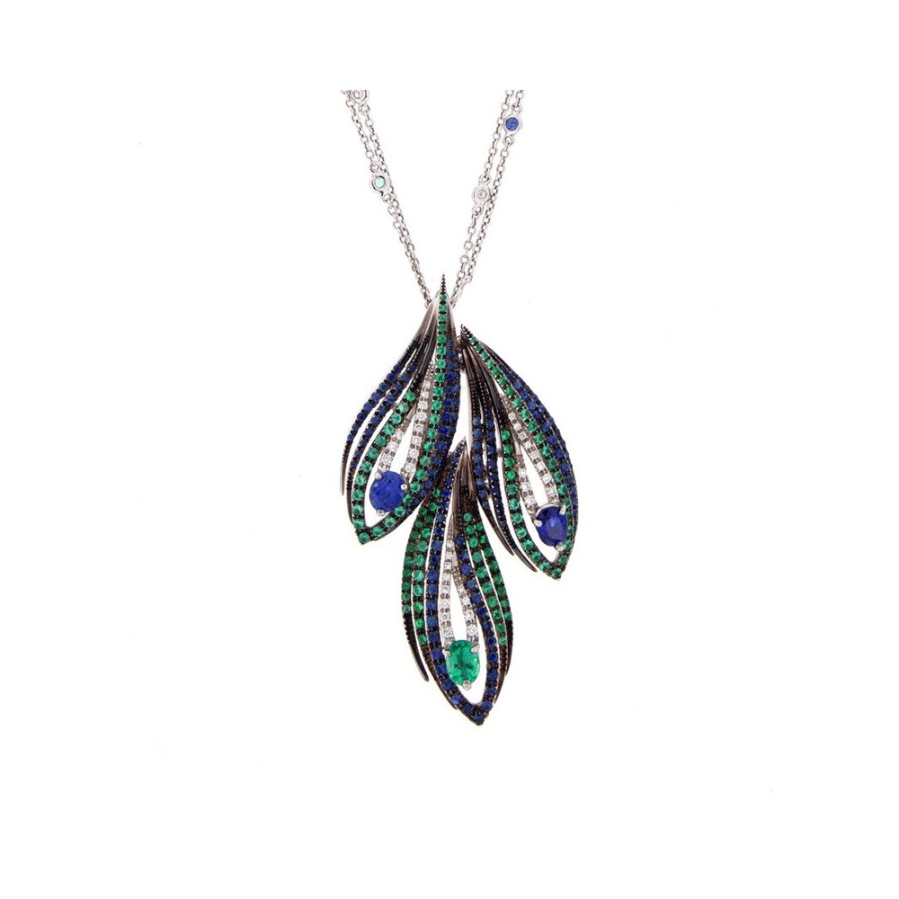 Collierino oro bianco 18kt e diamanti [65d58c89]