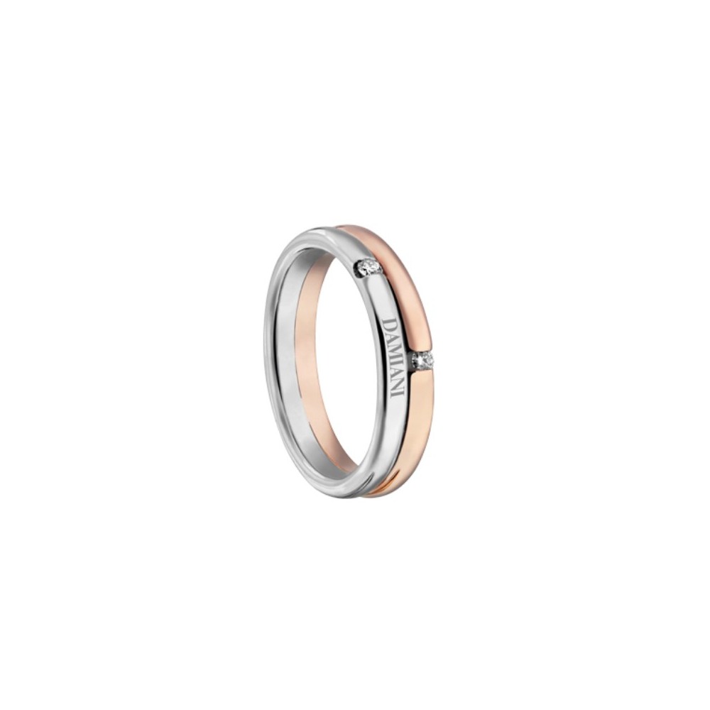 Anello in Oro Rosa e Oro Bianco con Diamanti [9ab22710]