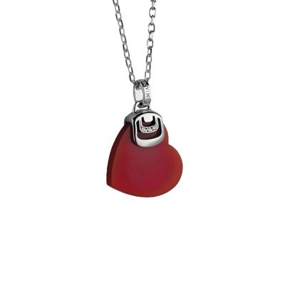 Girocollo in argento con corniola e diamanti [d4abafe2]
