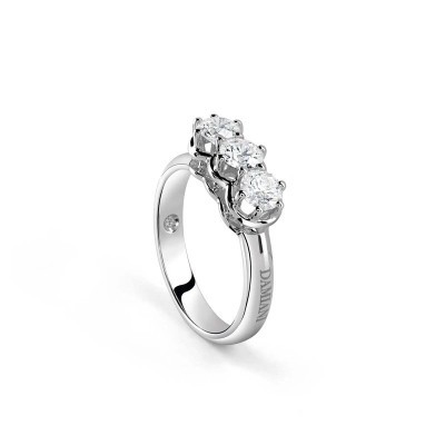 Anello in oro bianco con diamanti [f679a100]