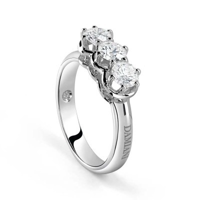 Anello in oro bianco con diamanti [f679a100]