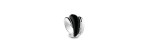 Anello Gomitolo in argento diamante e smalto nero [0ea87ef1]