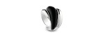 Anello Gomitolo in argento diamante e smalto nero [d78e3dfc]