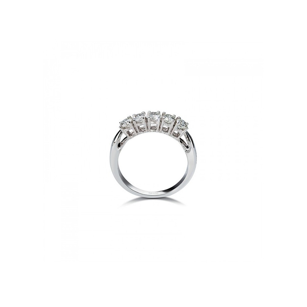 Anello solitario Cupido oro bianco e diamanti [4c6befc5]