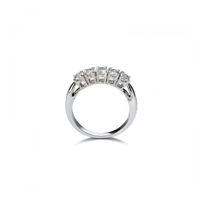 Anello solitario Cupido oro bianco e diamanti [4c6befc5]