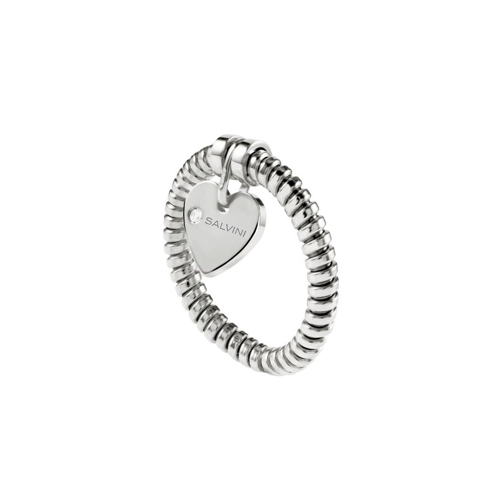 Anello Cuore in Oro Bianco [021950bc]