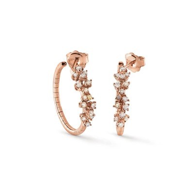 Orecchini Mimosa in oro rosa con diamanti [f2d89985]