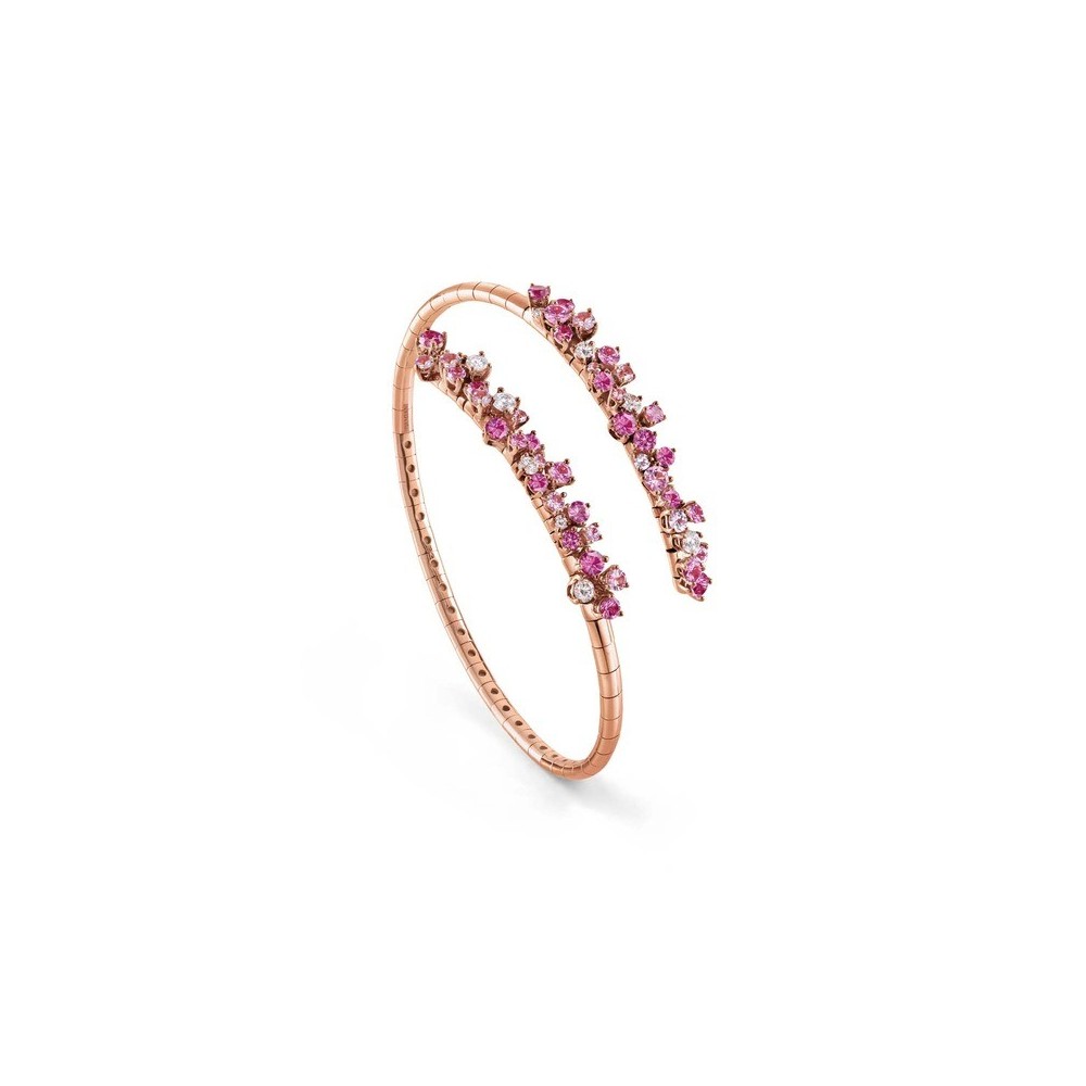 Bracciale oro rosa con diamanti, rubini e zaffiri [f8712d75]