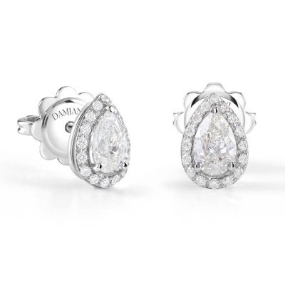 Orecchini Minou in oro bianco con diamante [e2c40ab4]