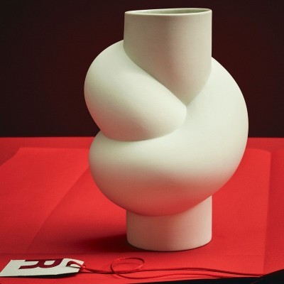 Vaso 25 cm Node White [e90eb108]