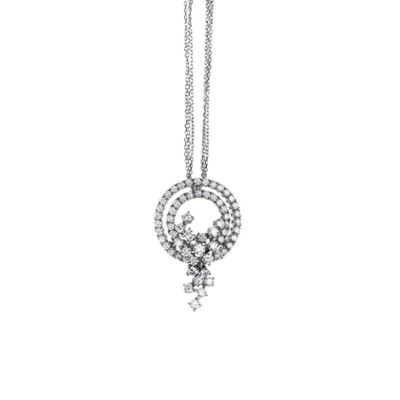 Collierino Sofia Loren oro bianco e diamanti [e22daccb]