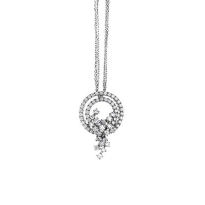 Collierino Sofia Loren oro bianco e diamanti [e22daccb]