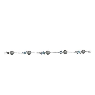 Bracciale Bubbles in Oro Bianco con Perla Tahiti.. [30382ace]