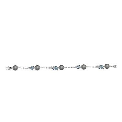 Bracciale Bubbles in Oro Bianco con Perla Tahiti.. [30382ace]