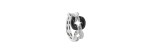 Anello D.Lace in Oro Bianco e Cramica Nera [13a8350e]