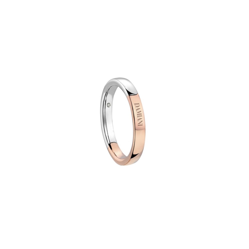 Anello Incontro in Oro Rosa e Oro Bianco [5461a6c5]