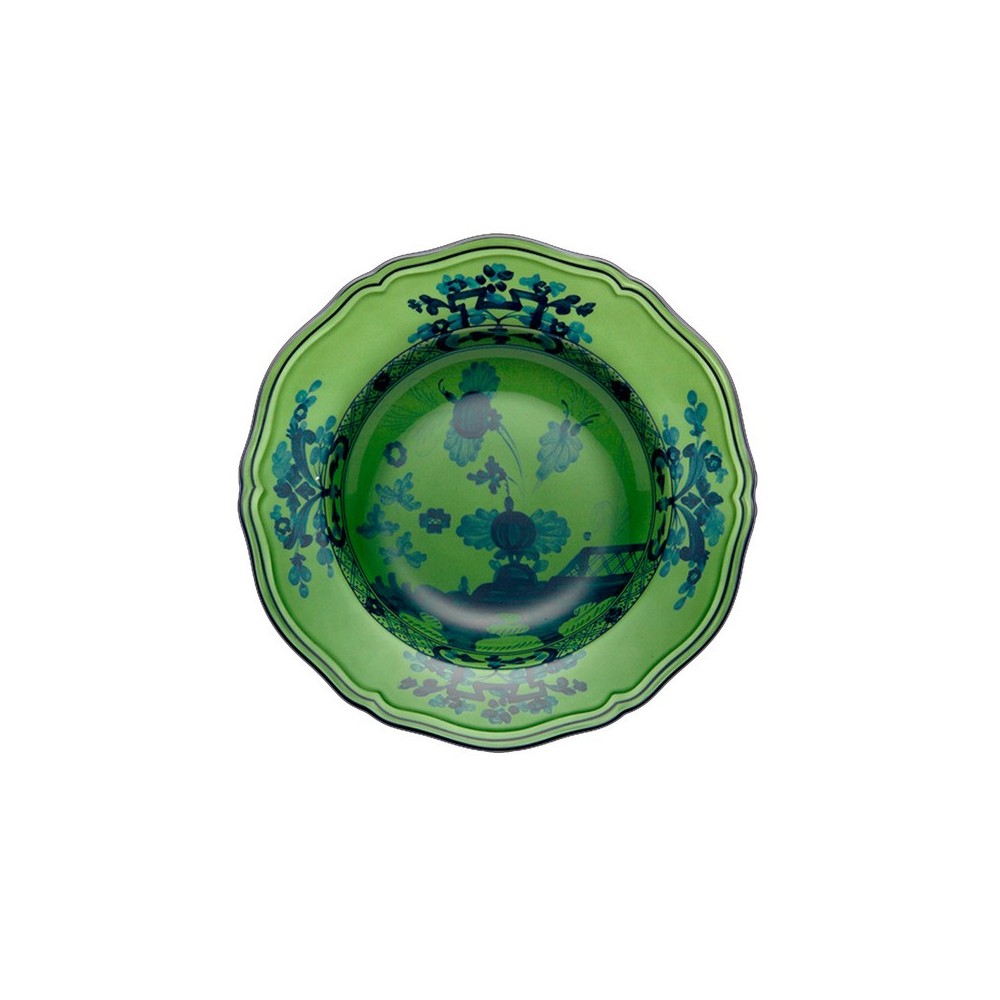 Piatto fondo cm 24 forma A.Doccia Malachite [7b1f320e]