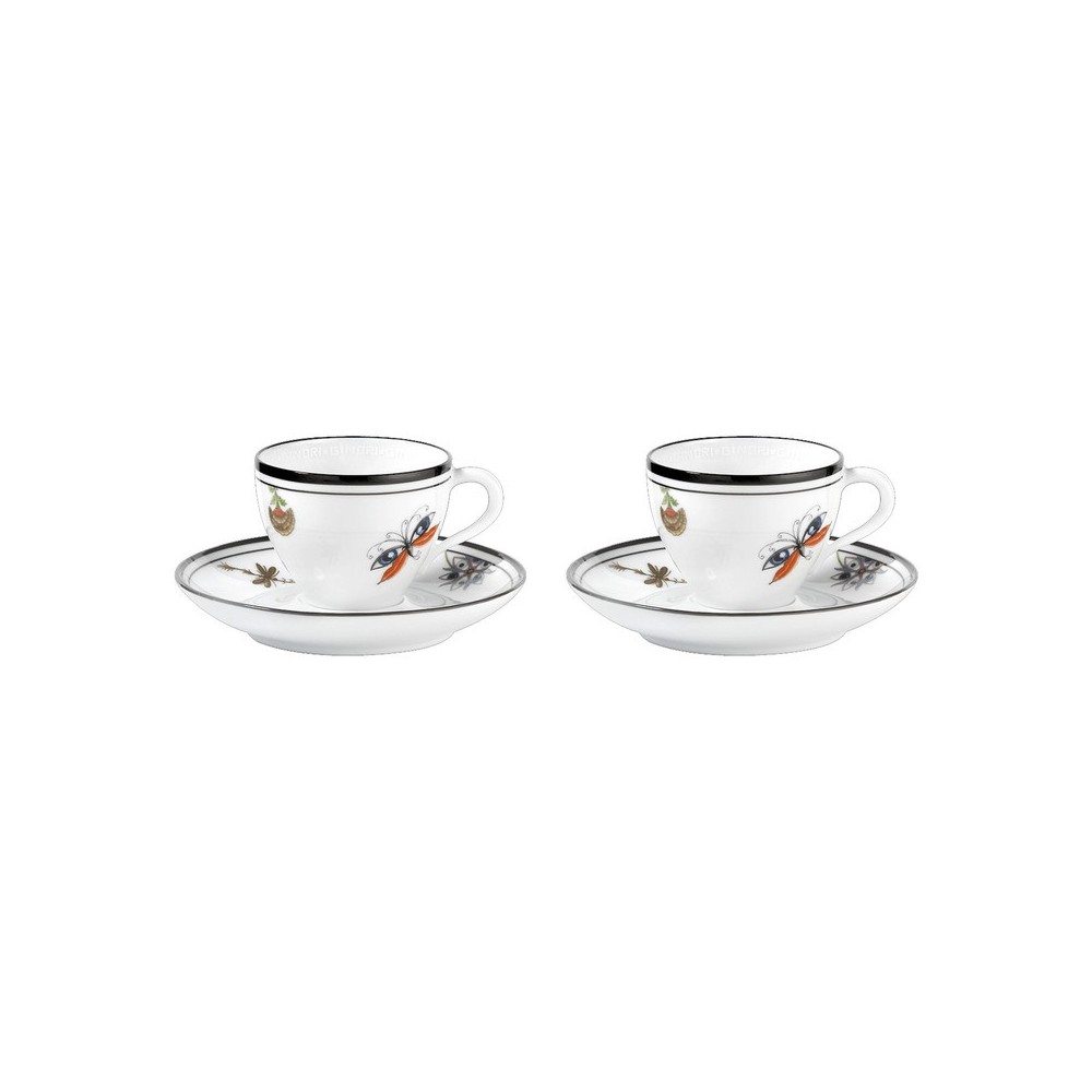 Set caffè per 2 Arcadia bianco [12b28bf0]