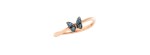 Anello Farfalla oro rosa 9Kt/4 zaffiri blu [18b35dfc]