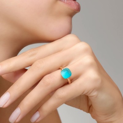 Anello Nudo Gelè Topazio Azzurro [d3ee4106]