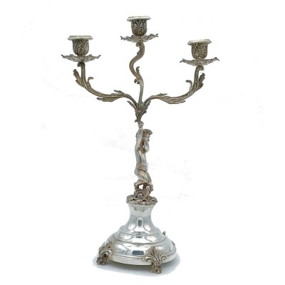 Candelabro 3 fiamme con Puttino [52fd6ba4]