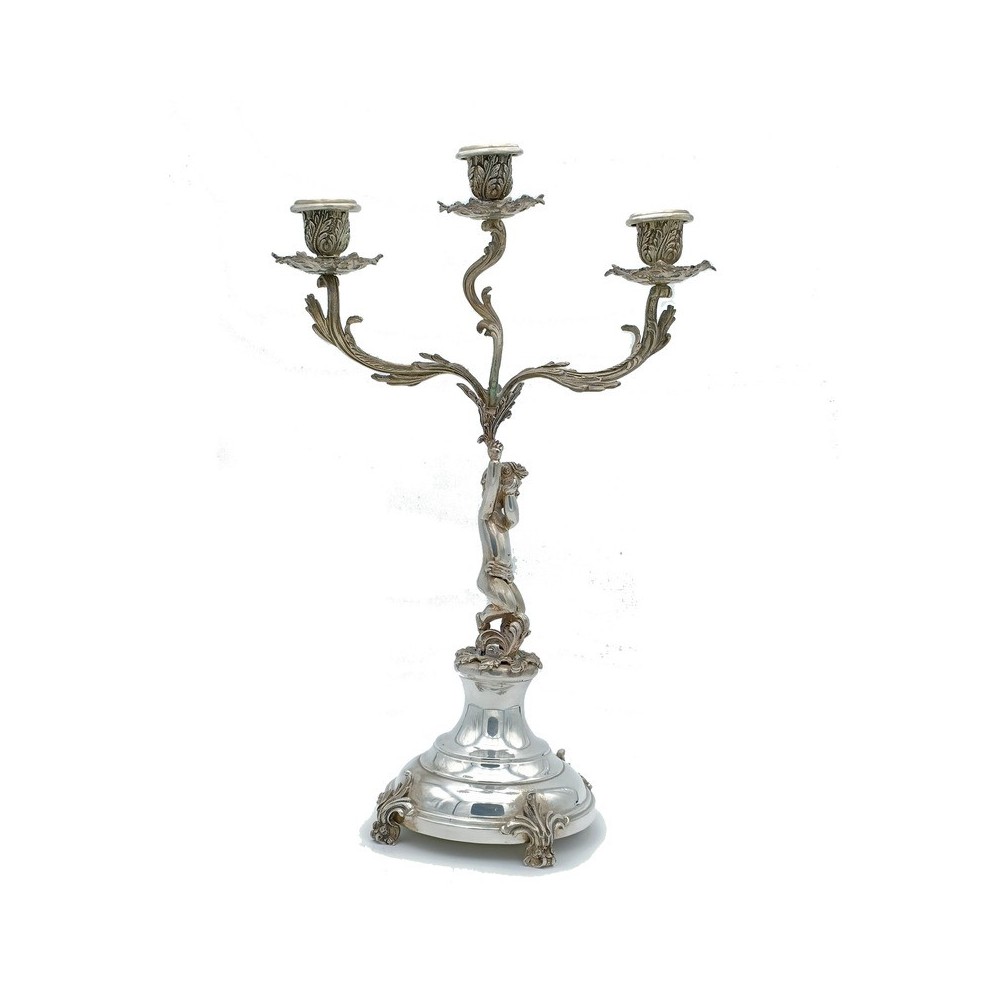 Candelabro 3 fiamme con Puttino [52fd6ba4]