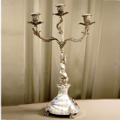 Candelabro 3 fiamme con Puttino [8bdb28a9]