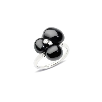 Anello Capri in oro bianco con ceramica nera [2fe22fdb]