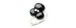 Anello Capri in oro bianco con ceramica nera [f6c46cd6]