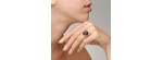 Anello Capri in oro bianco con ceramica nera [41d9add2]