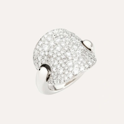 Anello Sabbia oro bianco e diamanti [4df717ca]