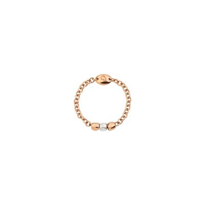 Anello Mini Granelli oro rosa 9K e argento [8e9ef978]