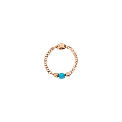 Anello Mini Granelli oro Rosa 9k, Ceramica Blu [a2dfab91]
