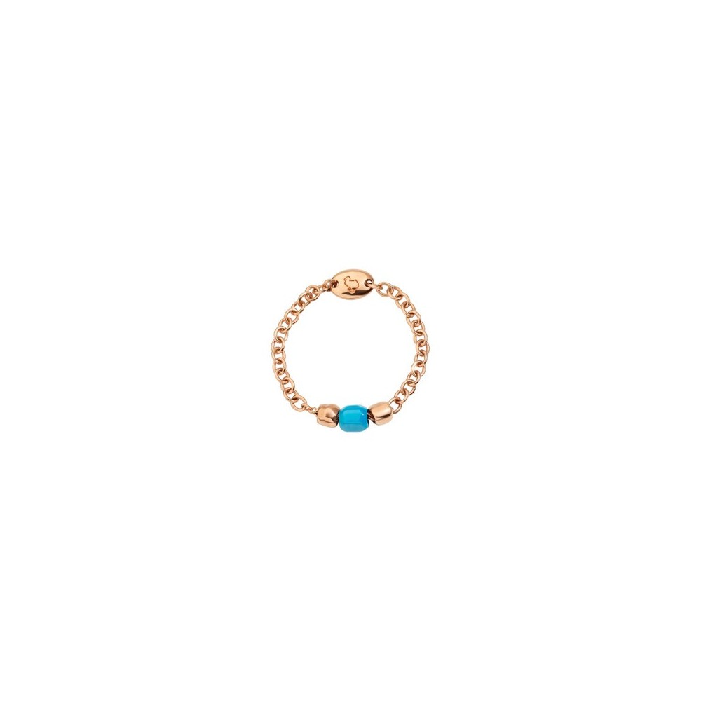Anello Mini Granelli oro Rosa 9k, Ceramica Blu [a2dfab91]