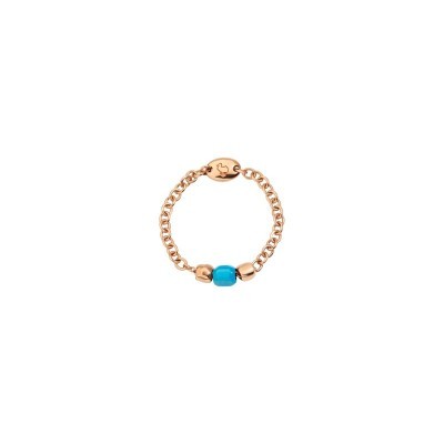 Anello Mini Granelli oro Rosa 9k, Ceramica Blu [a2dfab91]