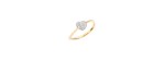 Anello Cuore Piccolo in Oro Giallo e Diamanti [ae5d705f]