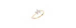 Anello Stella in Oro Giallo e 11 Diamanti Bianchi [001c7282]