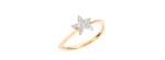 Anello Stella in Oro Giallo e 11 Diamanti Bianchi [d93a318f]