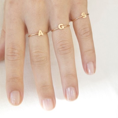 Anello Regolabile con Lettera - B [f13d4a9c]