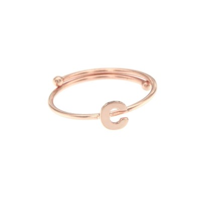 Anello Regolabile con Lettera - C [18aa1094]