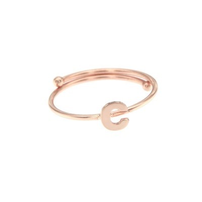 Anello Regolabile con Lettera - C [18aa1094]