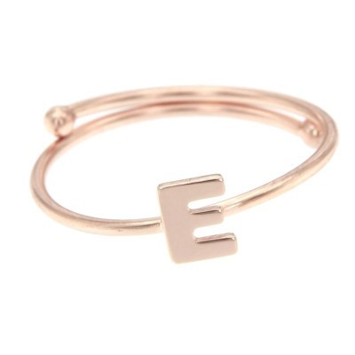 Anello Regolabile con Lettera - E [d367809d]